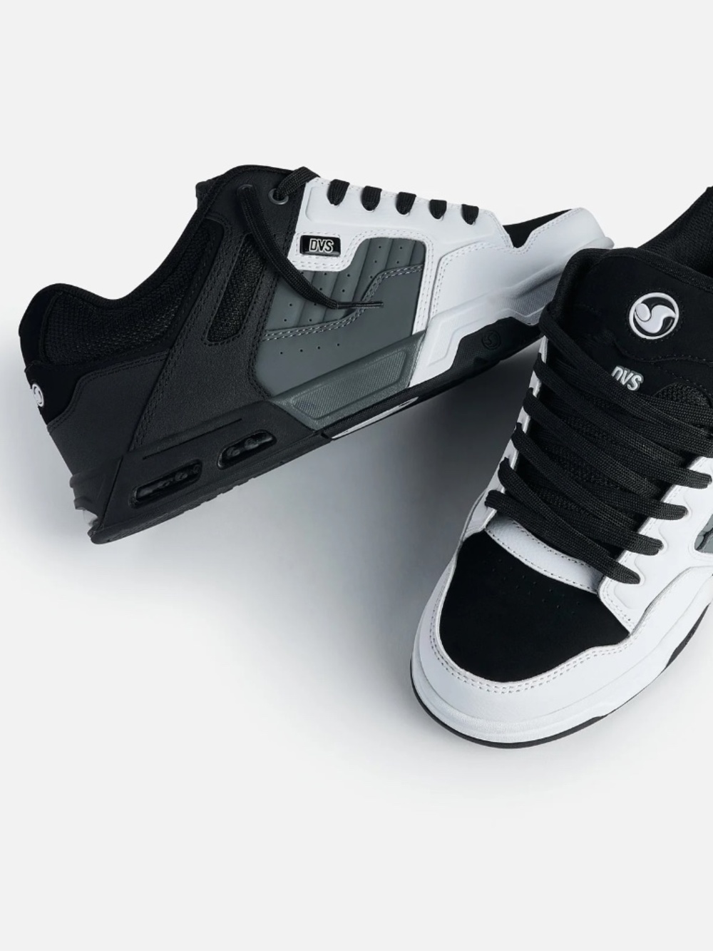 DVS Shoes Enduro Heir in Black/White/Charcoal, Size 8.5